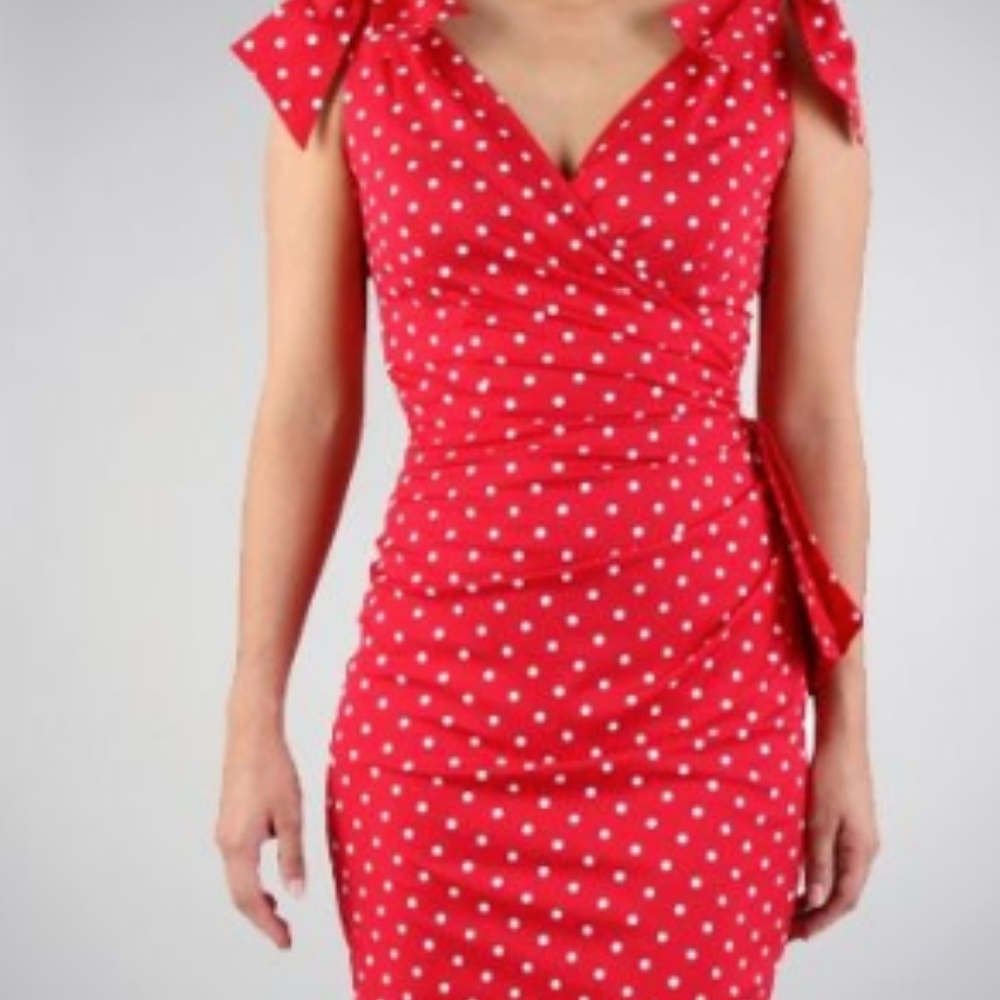 Stop Staring Red Polka Dot Valentina Dress